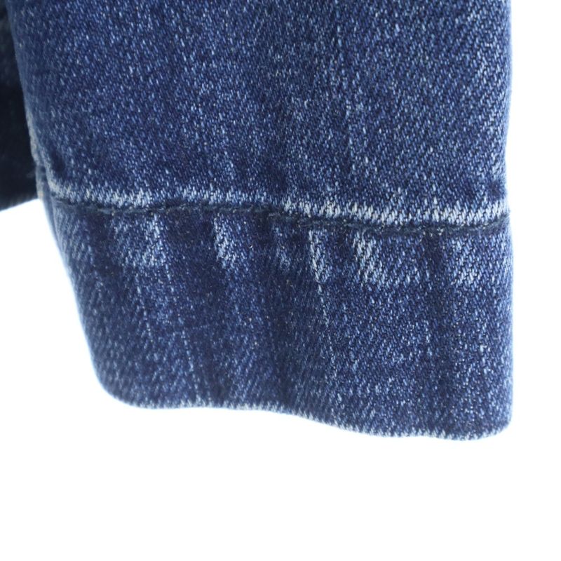 Christian Dior BEE Logo Embroidery Washed Denim 3B Tailored Jacket Indigo Women