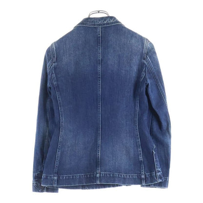 Christian Dior BEE Logo Embroidery Washed Denim 3B Tailored Jacket Indigo Women
