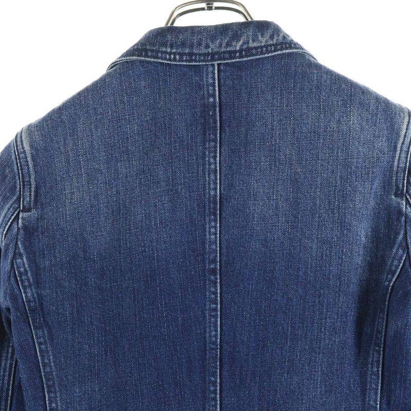 Christian Dior BEE Logo Embroidery Washed Denim 3B Tailored Jacket Indigo Women