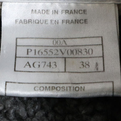 Chanel 00AW Lambskin Sheer Ring Mouton Leather Shell Button Boa Lining Long