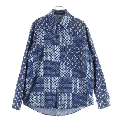 Louis Vuitton 20AW × NIGO Monogram Wave Giant Damier Flannel Long Sleeve Shirt