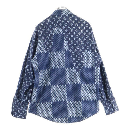 Louis Vuitton 20AW × NIGO Monogram Wave Giant Damier Flannel Long Sleeve Shirt