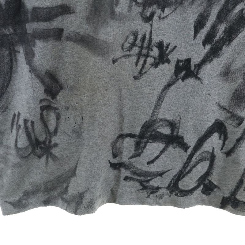 Balenciaga 23SS 1300 Skater Destroyed Badge Short Sleeve T-shirt Cut And Sewn