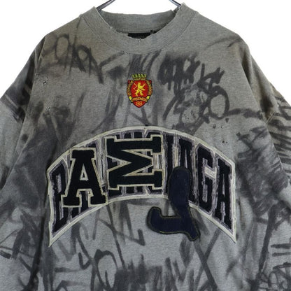 Balenciaga 23SS 1300 Skater Destroyed Badge Short Sleeve T-shirt Cut And Sewn