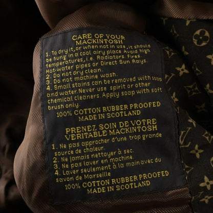 Louis Vuitton Monogram Cotton Stainless Steel Collar Coat Brown