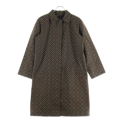 Louis Vuitton Monogram Cotton Stainless Steel Collar Coat Brown