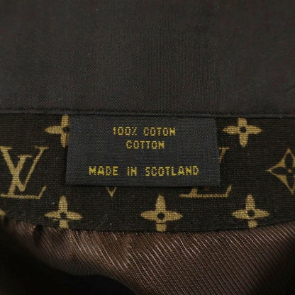 Louis Vuitton Monogram Cotton Stainless Steel Collar Coat Brown