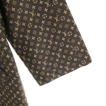 Louis Vuitton Monogram Cotton Stainless Steel Collar Coat Brown