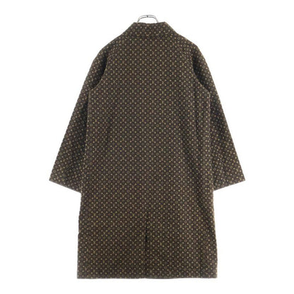 Louis Vuitton Monogram Cotton Stainless Steel Collar Coat Brown
