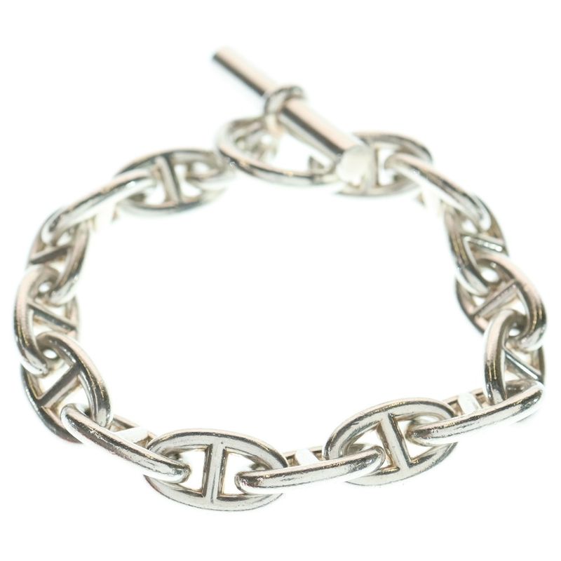 Hermes Chaine D'ancre GM 15link Chaine D'ancre GM Bracelet Silver