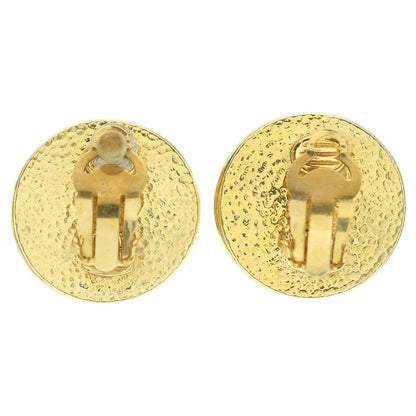 Chanel Logo Faux Pearl Earrings 95A GP Gold Accessories