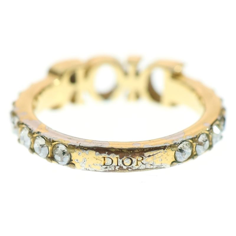 DIOR Dio(r)evoution Ring With Logo Stone Ring Women's Gold R1009dvocy_d301