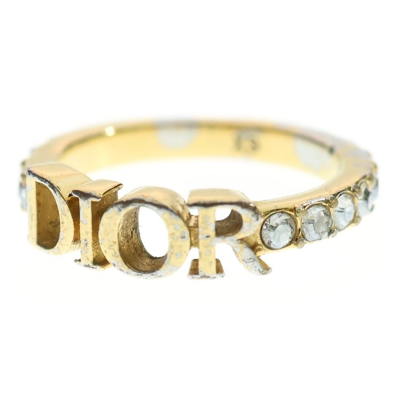 DIOR Dio(r)evoution Ring With Logo Stone Ring Women's Gold R1009dvocy_d301