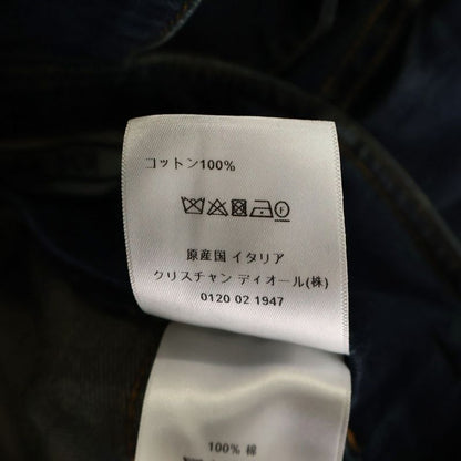 DIOR Couture Denim Couture Denim Logo Jacquard Flared Skirt Salopette Indigo