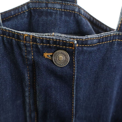 DIOR Couture Denim Couture Denim Logo Jacquard Flared Skirt Salopette Indigo