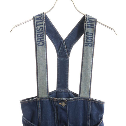 DIOR Couture Denim Couture Denim Logo Jacquard Flared Skirt Salopette Indigo