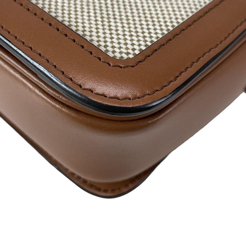 Celine Shoulder Bag Teen Triomphe Bag Ivory And Brown Leather