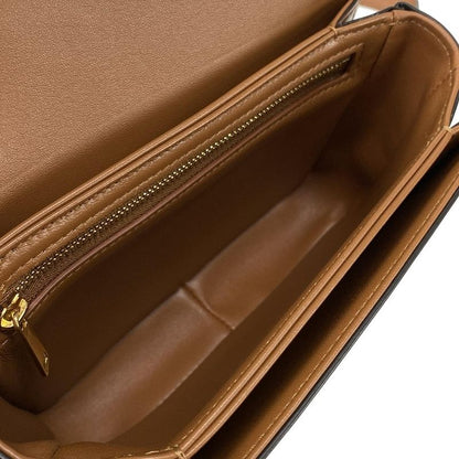 Celine Shoulder Bag Teen Triomphe Bag Ivory And Brown Leather