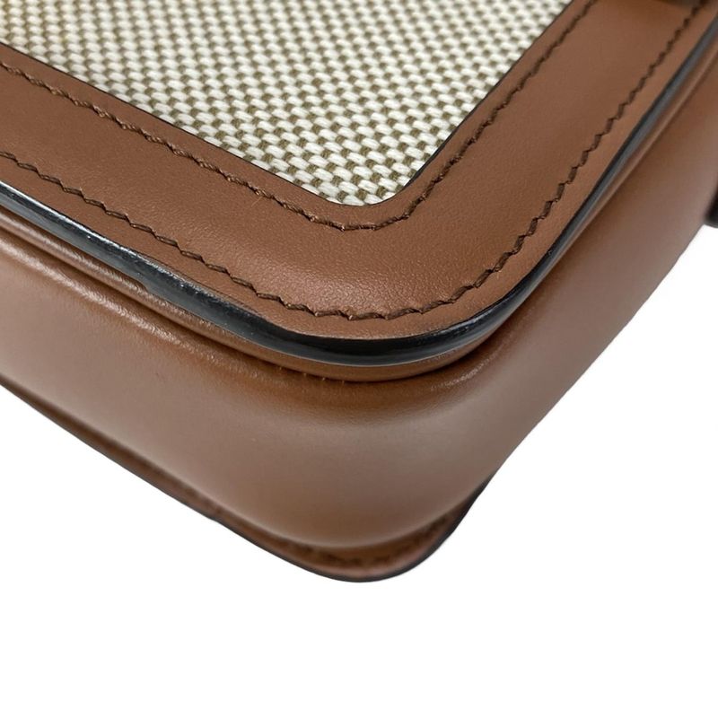 Celine Shoulder Bag Teen Triomphe Bag Ivory And Brown Leather