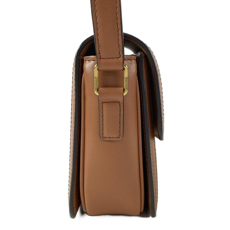 Celine Shoulder Bag Teen Triomphe Bag Ivory And Brown Leather