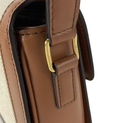 Celine Shoulder Bag Teen Triomphe Bag Ivory And Brown Leather