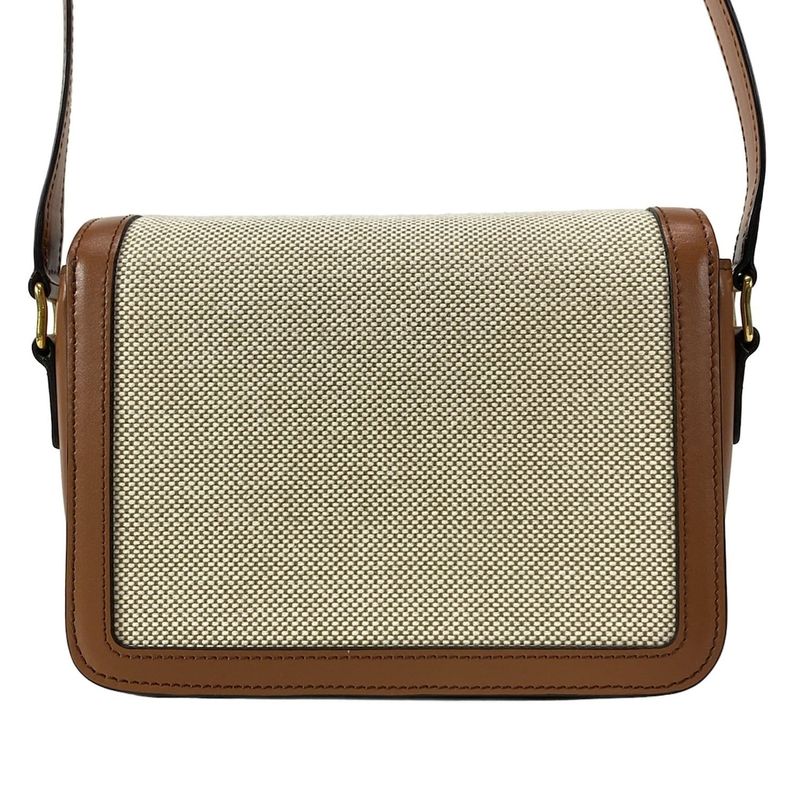 Celine Shoulder Bag Teen Triomphe Bag Ivory And Brown Leather