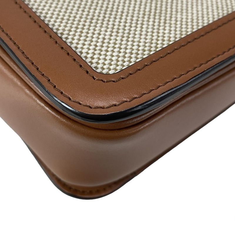 Celine Shoulder Bag Teen Triomphe Bag Ivory And Brown Leather