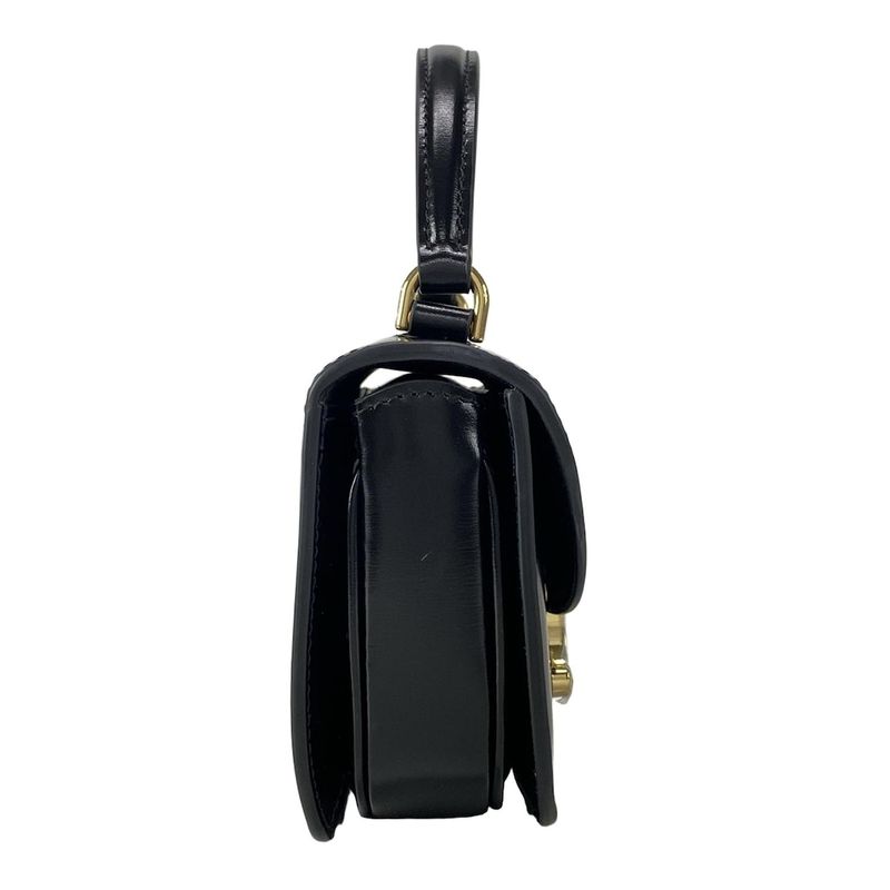 Celine Handbag Mini Buzas Cles A Triomphe Black Leather