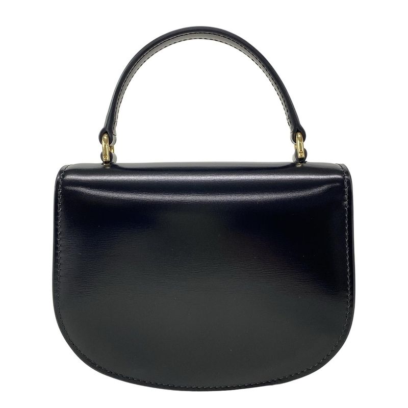 Celine Handbag Mini Buzas Cles A Triomphe Black Leather