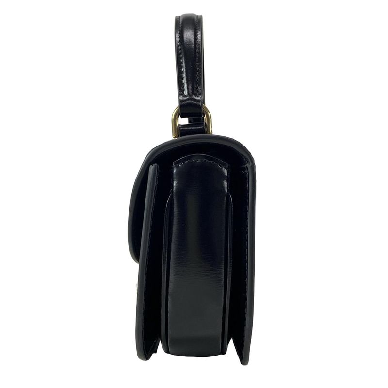 Celine Handbag Mini Buzas Cles A Triomphe Black Leather