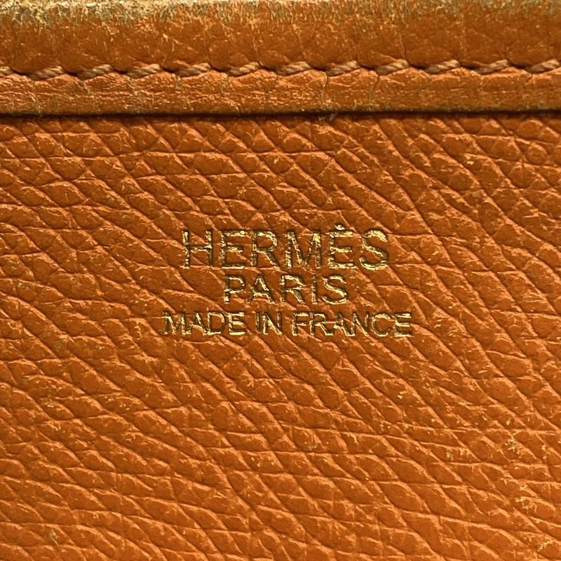 Hermes Shoulder Bag Evelyn PM Orange Gold Hardware