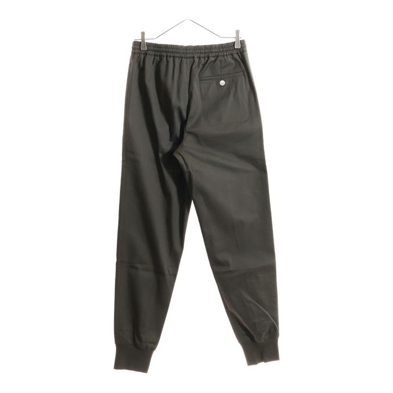 Hermes Serie Button Drawstring Zip-up Cotton Jogger Pants Brown 56512000