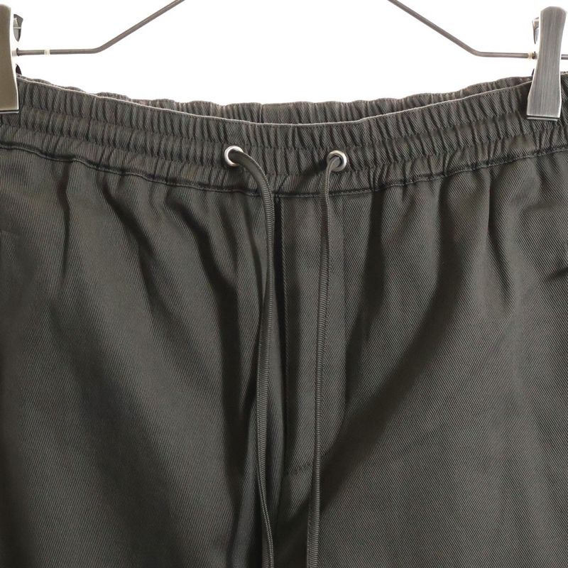 Hermes Serie Button Drawstring Zip-up Cotton Jogger Pants Brown 56512000