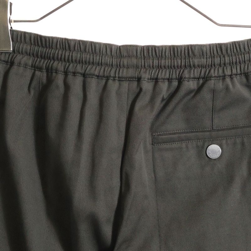 Hermes Serie Button Drawstring Zip-up Cotton Jogger Pants Brown 56512000