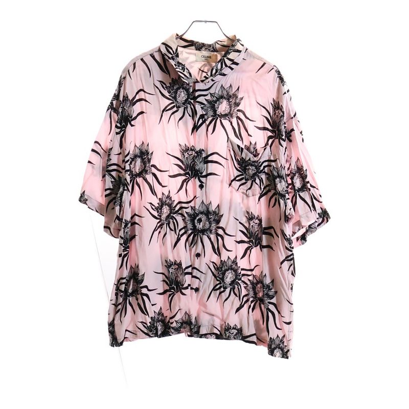 Celine Loose Hawaiian Shirt Allover Hawaiian Shirt Open Collar Short Sleeve