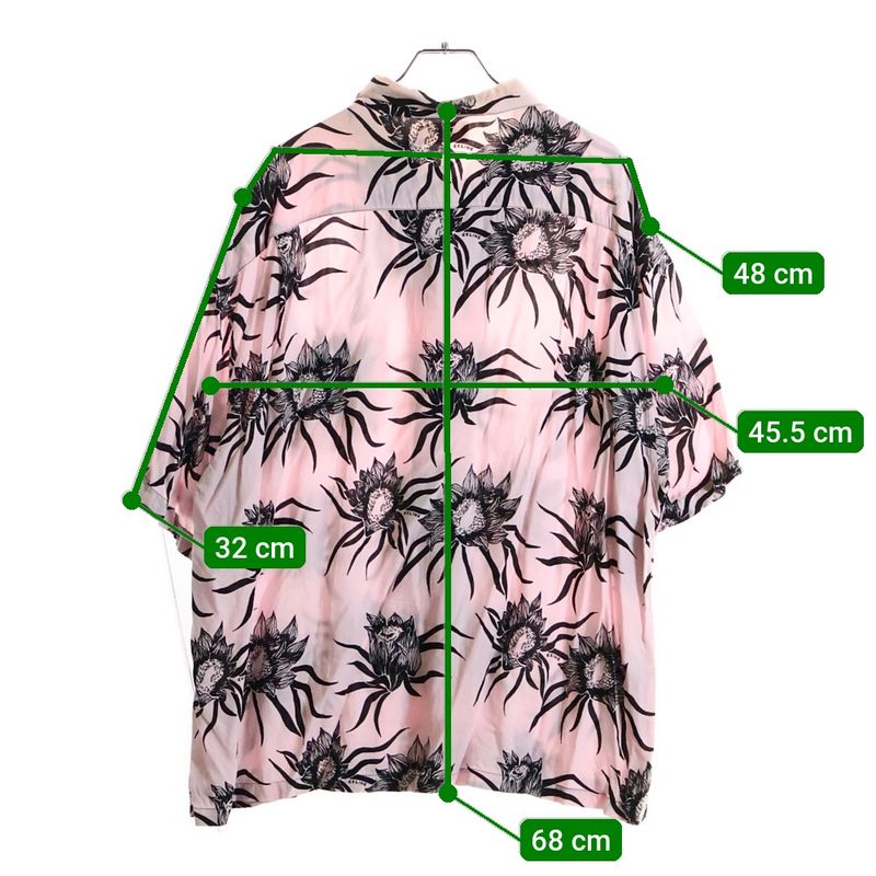 Celine Loose Hawaiian Shirt Allover Hawaiian Shirt Open Collar Short Sleeve