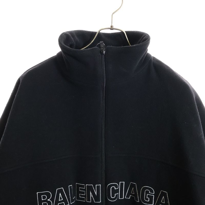 Balenciaga 18AW Fleece Track Suit Jacket Black 534315 Tbu14