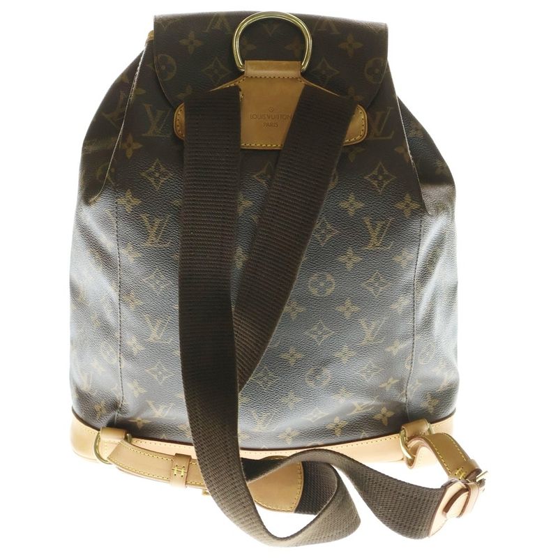 Louis Vuitton Monogram Montsouris GM Backpack Brown PVC X Leather M51135 Sp0063