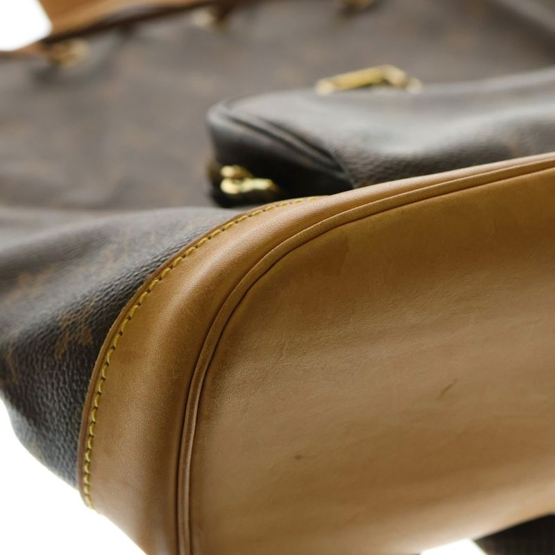 Louis Vuitton Monogram Montsouris GM Backpack Brown PVC X Leather M51135 Sp0063