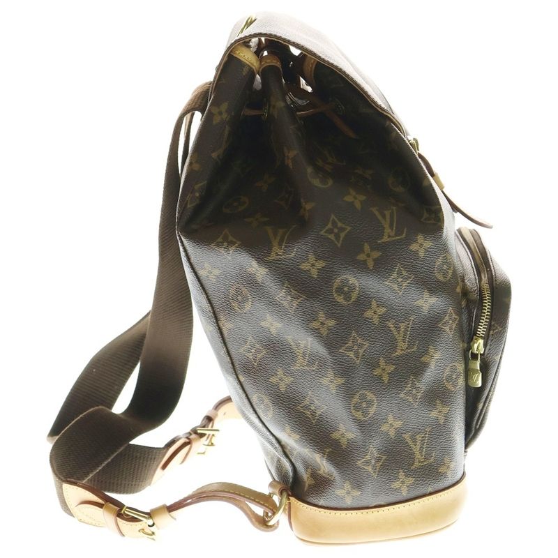 Louis Vuitton Monogram Montsouris GM Backpack Brown PVC X Leather M51135 Sp0063