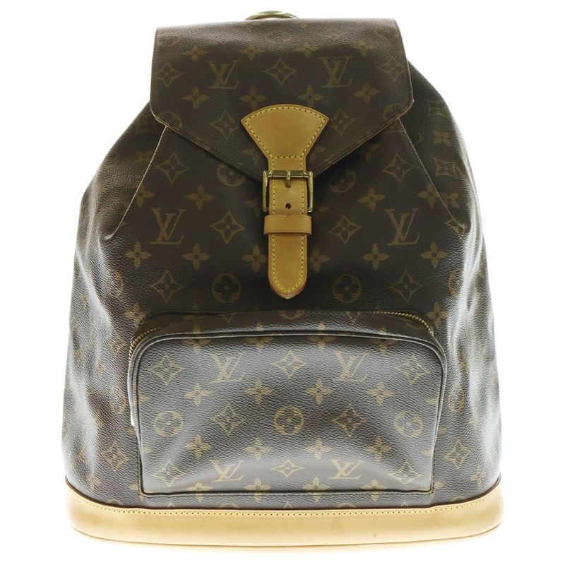 Louis Vuitton Monogram Montsouris GM Backpack Brown PVC X Leather M51135 Sp0063