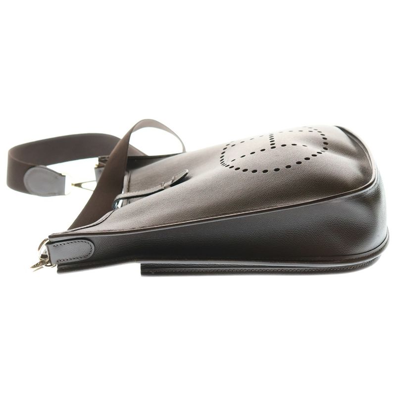 Hermes Evelyn PM Brown Epson Shoulder Bag Gold Hardware □H