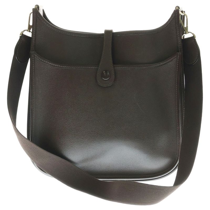 Hermes Evelyn PM Brown Epson Shoulder Bag Gold Hardware □H