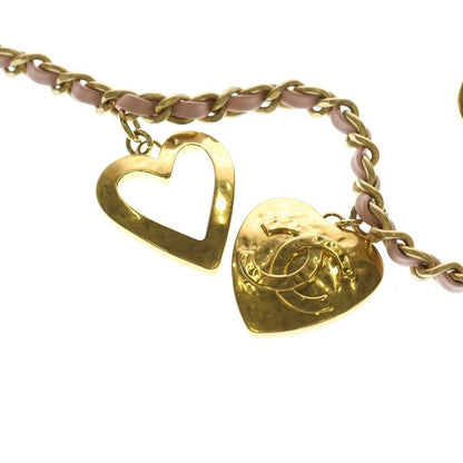 Chanel Mini Matelasse Lambskin Pink Heart Charm Coco Mark Turnlock Chain