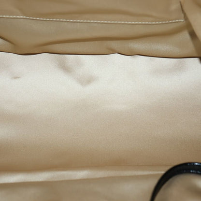 Chanel Patent Leather Enamel Double Chain Shoulder Bag Black