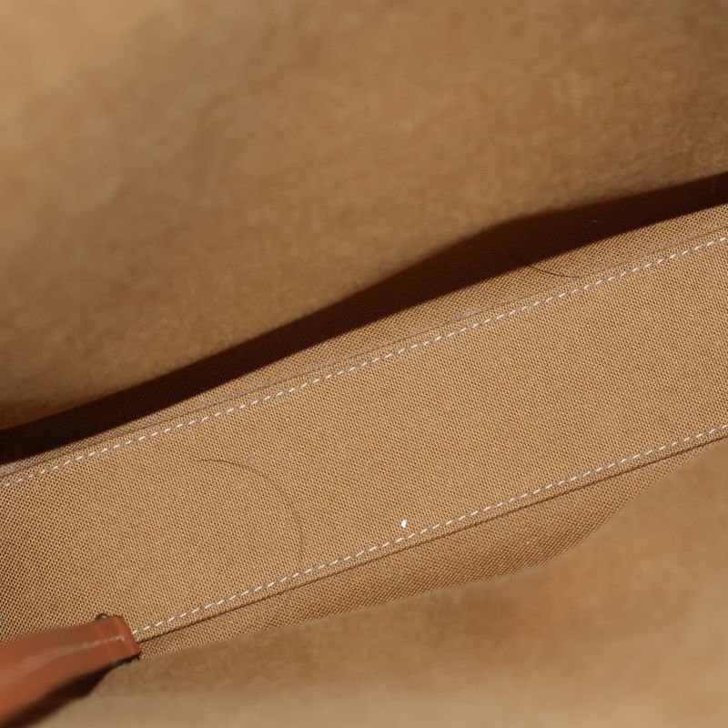 Celine Triomphe Vertical Cabas Small Handbag Shoulder Bag Brown PVC