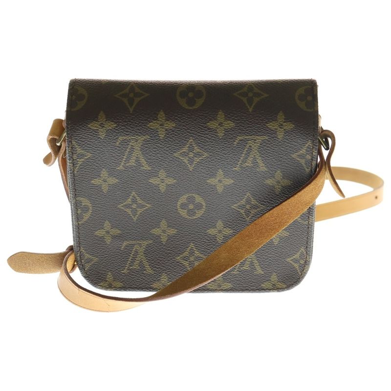Louis Vuitton Monogram Cartesiere PM Brown PVC Shoulder Bag M51254