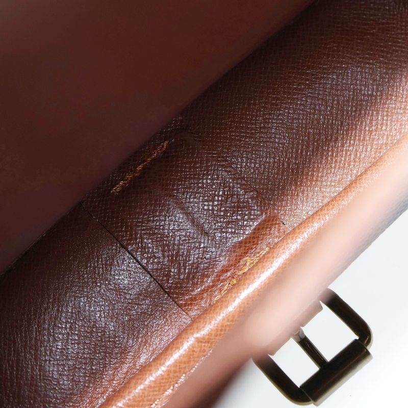 Louis Vuitton Monogram Cartesiere PM Brown PVC Shoulder Bag M51254