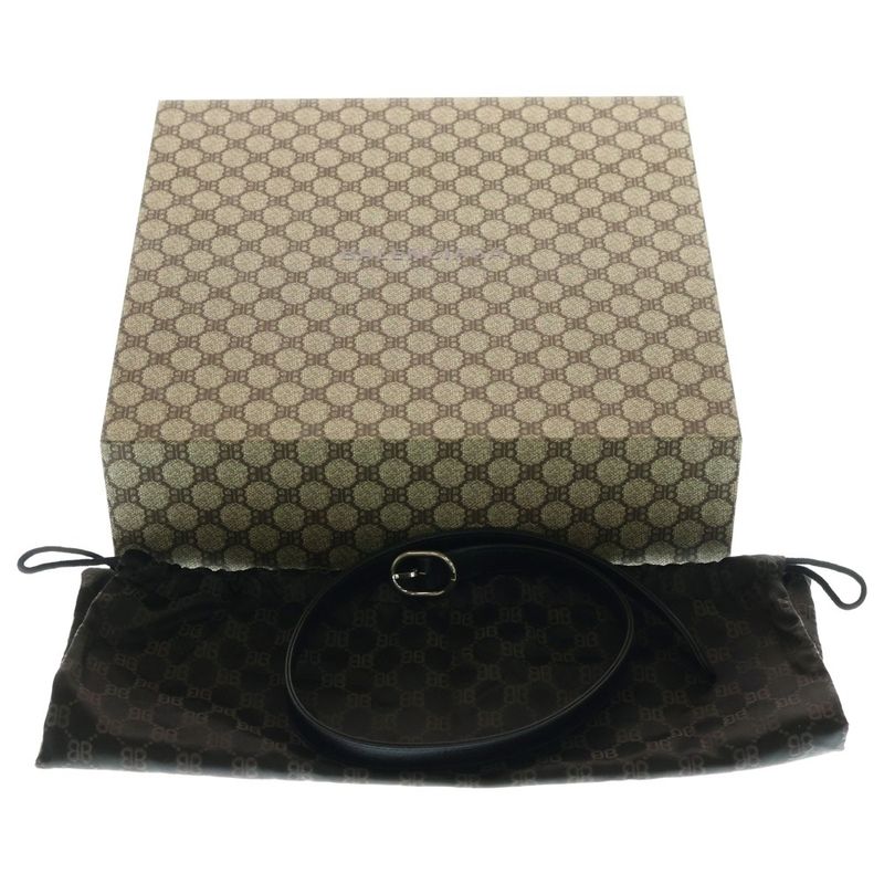 Balenciaga X Gucci Jackie BB Logo Canvas 2WAY Shoulder Bag 680118 Black/gray