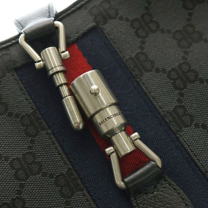 Balenciaga X Gucci Jackie BB Logo Canvas 2WAY Shoulder Bag 680118 Black/gray